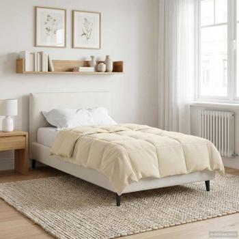 Ganzjahresbettdecke 155 x 220 cm 4 Jahreszeiten Creme