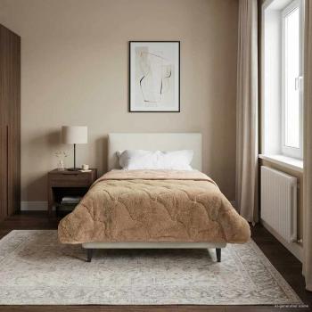 Ganzjahresbettdecke 135 x 200 cm Keine Taupe Atmungsaktiv