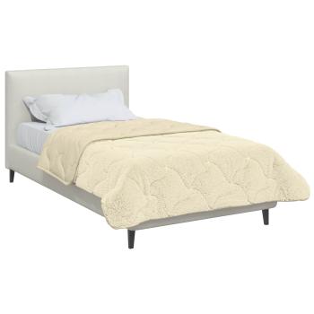 Ganzjahresbettdecke Gepolstert Creme 140 x 200 cm