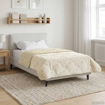 ARDEBO.de - Ganzjahresbettdecke Gepolstert Creme 135 x 220 cm