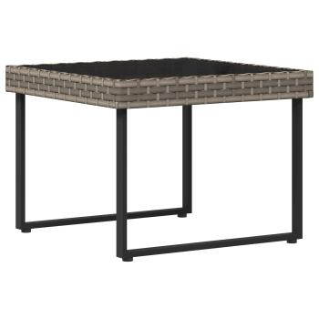Gartensofa-set 2 stk. Grau Poly Rattan Stahl