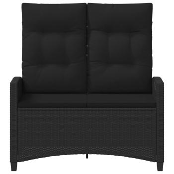 Gartenbank Schwarz 105 x 60 x 112 cm Stahl und Polyester