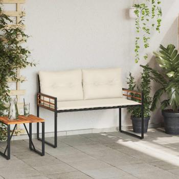 Holz-Lagenbank 114 x 55 x 77 cm Creme Rechteckig