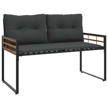 Holz-Lagenbank 114 x 55 x 77 cm Blassgrau Rechteckig