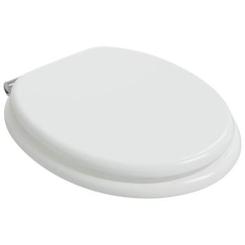Soft-Close Toilettensitz Weiß 44 x 38 cm MDF-Platte