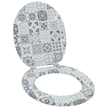 ARDEBO.de - Toilettensitz Grau 44 x 38 cm Holzwerkstoff
