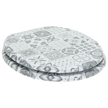 Toilettensitz Grau 44 x 38 cm Holzwerkstoff