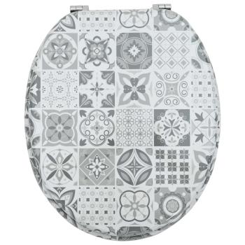 Toilettensitz Grau 44 x 38 cm Holzwerkstoff