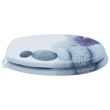 Soft-Close Toilettensitz Grau 44 x 38 cm MDF-Platte