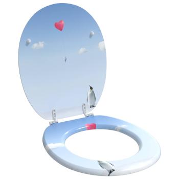 ARDEBO.de - Soft-Close Toilettensitz Blau 44 x 38 cm MDF-Platte