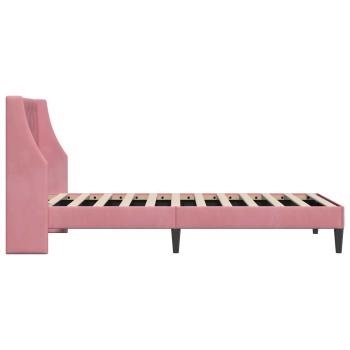 Bettrahmen mit Kopfteil Rosa 80 x 200 cm Samt