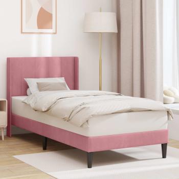 ARDEBO.de - Bettrahmen mit Kopfteil Rosa 80 x 200 cm Samt