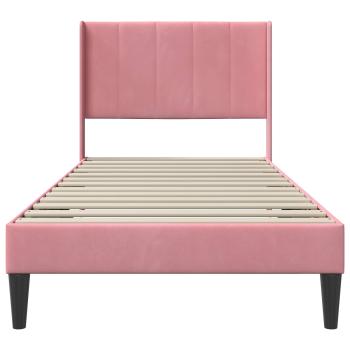 Bettrahmen mit Kopfteil Rosa 80 x 200 cm Samt