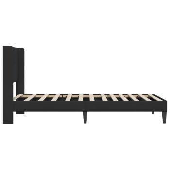 Bettrahmen mit Kopfteil Schwarz 90 x 200 cm Samt
