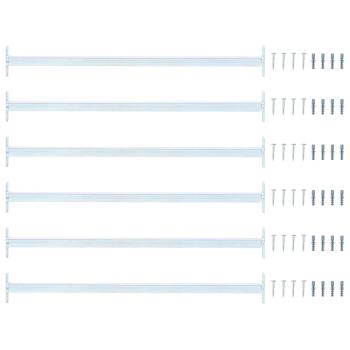 ARDEBO.de - Verstellbarer Fenster-Sicherheitsbalken 6 stk. 710 - 1200 mm