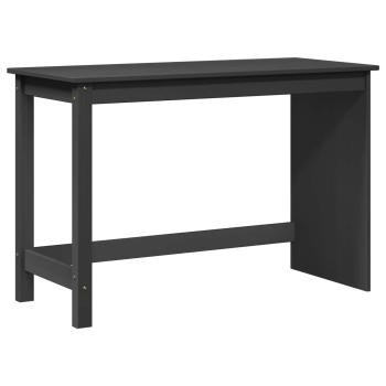 ARDEBO.de - Schreibtisch Grau 112 x 50 x 75 cm Massivholz Kiefer