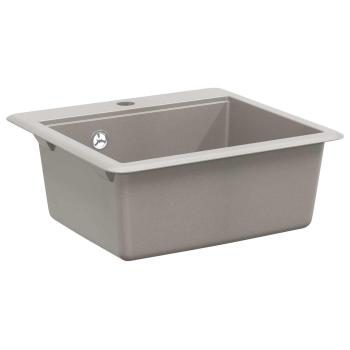 Waschbecken 80% Quarz und 20% Harz 470 x 440 mm Grau