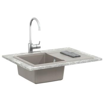 Waschbecken 80% Quarz und 20% Harz 670 x 460 mm Grau