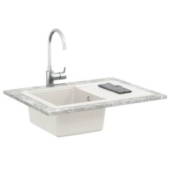 Waschbecken 80% Quarz und 20% Harz 670 x 460 mm Weiß