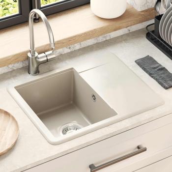 ARDEBO.de - Waschbecken 80% Quarz und 20% Harz 560 x 460 mm Beige