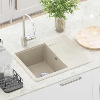 Waschbecken 80% Quarz und 20% Harz 560 x 460 mm Beige