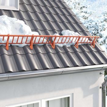 ARDEBO.de - Schneefanggitter Rot 600 x 2,5 x 20 cm Stahl