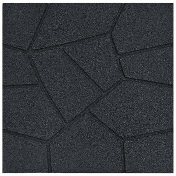 Gehwegstein 6 stk. Schwarz 40,5 x 40,5 x 2 cm Gummi