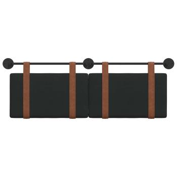 Hängevorderseite Uni Schwarz 130 x 55 x 5 cm Antikes PU