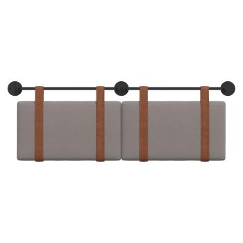 Hängevorderseite Wandmontiert Taupe 150 x 55 x 5 cm Antikes PU