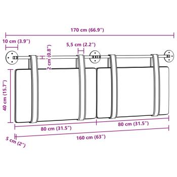 Hängendes Kopfteil Wolkengrau Antikes PU