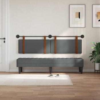 Hängendes Kopfteil Dunkelgrau Antikes PU