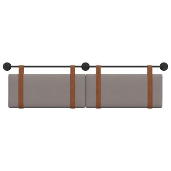 Hängendes Kopfteil Taupe Antikes PU