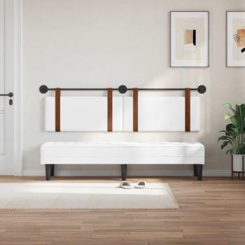 Hängevorderseite Wandmontiert Weiß 190 x 55 x 5 cm Antikes PU