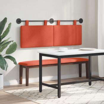 Hängendes Kopfteil Rot-Orange Cordstoff