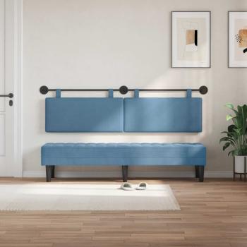 Hängendes Kopfteil Blau Cordstoff