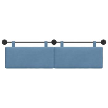 Hängendes Kopfteil Blau Cordstoff