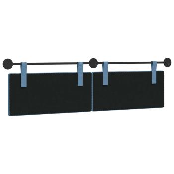 Hängendes Kopfteil Blau Cordstoff