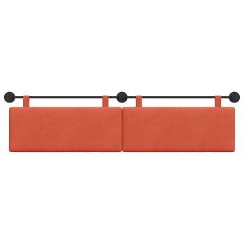 Hängendes Kopfteil Rot-Orange Cordstoff