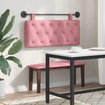 Hängendes Kopfteil Mit LED Licht Rosa Samt