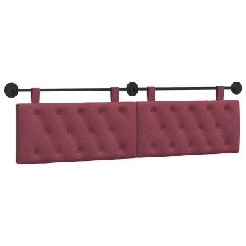Hängendes Kopfteil Weinrot Stoff