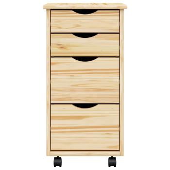 Rollwagen mit Schreibtisch MOSS 34 x 39 x 65,5 cm Klarlack