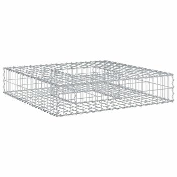 Gabionen Hochbeet 100 x 100 x 20 cm Verzinkter Stahl Silber