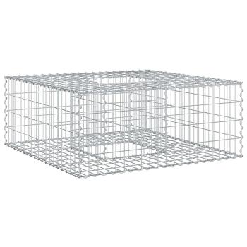 Gabionen Hochbeet 100 x 100 x 40 cm Verzinkter Stahl Silber