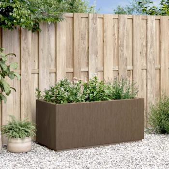 ARDEBO.de - Gartenblumenbox Braun 80 x 36 x 35 cm PP