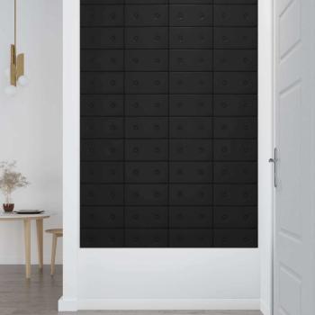 Wandkopfteilen 12 Stk. Schwarz Kunstleder