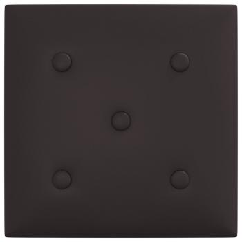 Wandkopfteilen 12 Stk. Schwarz Kunstleder