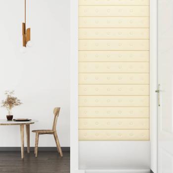 Wandkopfteilen 12 Stk. Creme Kunstleder