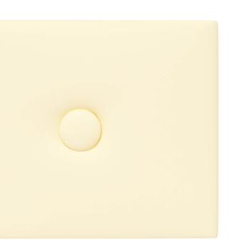 Wandkopfteilen 12 Stk. Creme Kunstleder