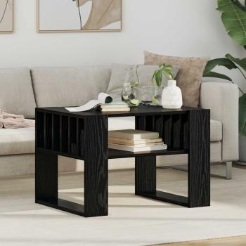 ARDEBO.de - Couchtisch Schwarz Eichen-Optik 66 x 49,5 x 45 cm Holzwerkstoff