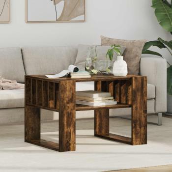 ARDEBO.de - Couchtisch Geräucherte Eiche 66 x 49,5 x 45 cm Holzwerkstoff